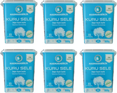 Marmarabirlik Kuru Sele Siyah Zeytin Pet (6 x 800 gr)