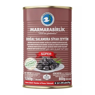 Marmarabirlik Siyah Zeytin 800 gr Teneke Süper (M)