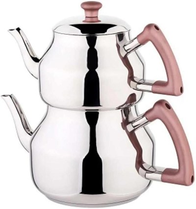 Marmaris Mega Boy 4,9 Lt Paslanmaz Çelik Çaydanlık Rosegold K316