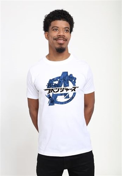 Marvel Avengers Classic - Avengers Anime Bisiklet Yaka T-Shirt Tişört Erkek