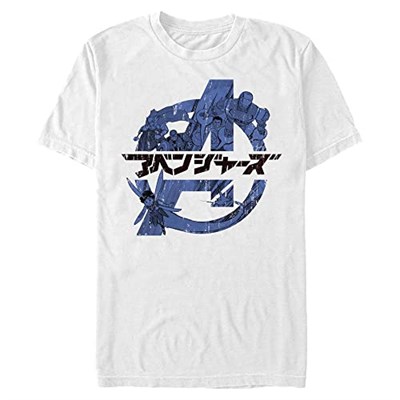Marvel Avengers Classic - Avengers Anime Bisiklet Yaka T-Shirt Tişört Erkek