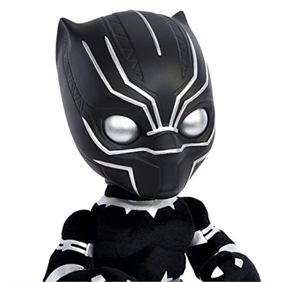 Marvel Black Panther Heart of Wakanda Peluş Figür, Işıklı ve Sesli, Siyah Panter Yumuşak Bebek Hayranları ve Koleksiyoncular için