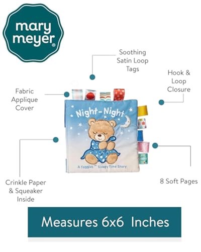 Mary Meyer Taggies Yıldızlı Gece Oyuncak Yumuşak Kitap, 15,8 x 15,8 cm (1 Paket)