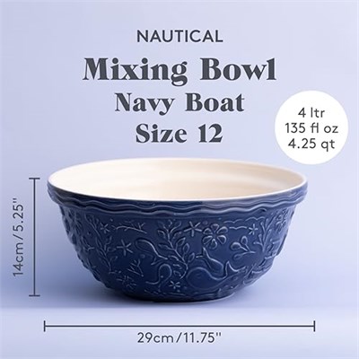 Mason Cash Nautical S12 29 cm Karıştırma Kasesi 2002.152 - Seçenekler: S12 29cm, S18 (26cm), S24 (24cm)