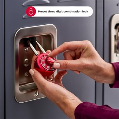 Master Lock 1530T Soyunma Kilidi Kombinasyon Asma Kilit, 2 Adet (1li Paket) Renkler Değişebilir