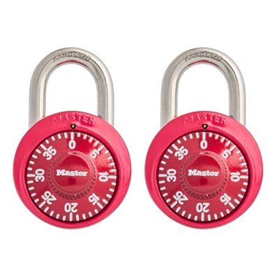 Master Lock 1530T Soyunma Kilidi Kombinasyon Asma Kilit, 2 Adet (1li Paket) Renkler Değişebilir