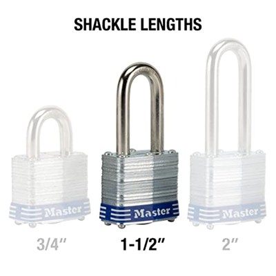 Master Lock 3DLF Açık Hava Asma Kilidi, 3.8 cm Kelepçe, Anahtarlı