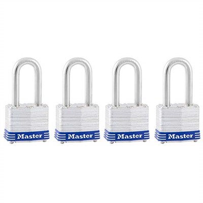 Master Lock 3QLF dış mekan asma kilit, anahtarlı, 4 adet aynı anda kapanır - Seçenekler: 1-1/2