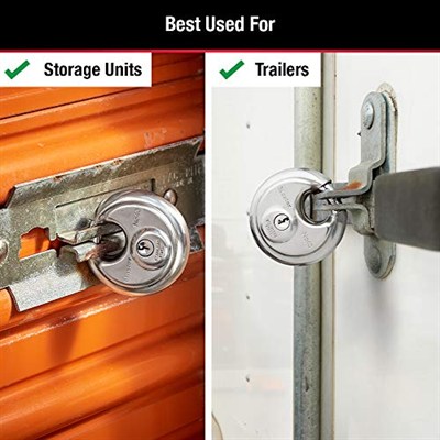 Master Lock Anahtarlı 40D Paslanmaz Çelik Discus Asma Kilit, Gümüş