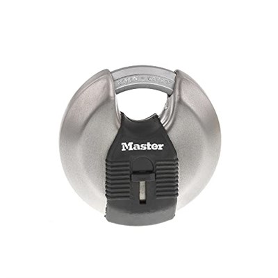 Master Lock M50XD Magnum Ağır Hizmet Paslanmaz Çelik Discus Asma Kilit, Anahtarlı, Gümüş