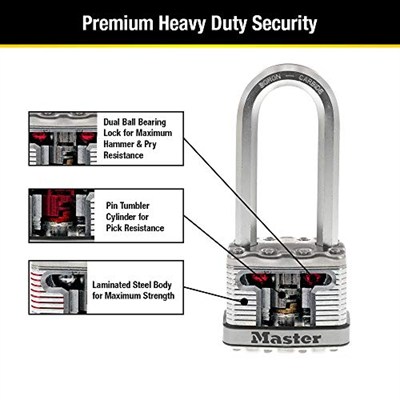 Master Lock M5XTLJ Magnum asma kilit, anahtarlı, 2 adet, aynı anda kapanır
