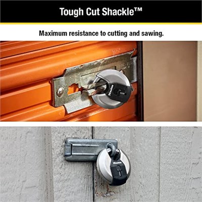 Master Lock Magnum Ağır Hizmet Paslanmaz Çelik Discus Asma Kilit, Anahtarlı, Anahtarlı, 2li Paket