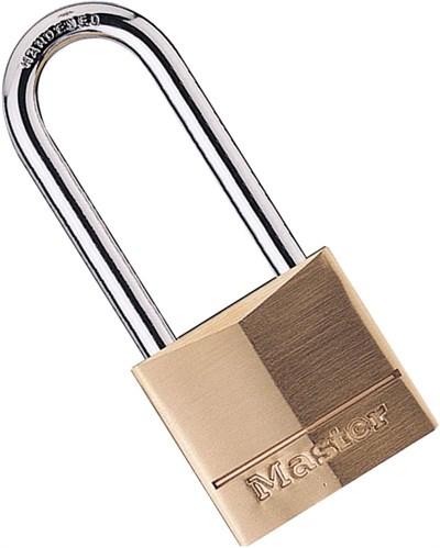 Master Lock Masif pirinç içine yerleştirilmiş farklı asma kilit, 1 – 9/16 inç genişliğinde gövde, 140DLH
