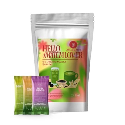Matcha Deneme Seti 6lı - Saf, Vanilya, Böğürtlen Aromalı Deneme Matcha Seti 6x3 gr