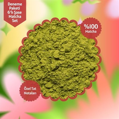 Matcha Deneme Seti 6lı - Saf, Vanilya, Böğürtlen Aromalı Deneme Matcha Seti 6x3 gr