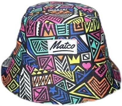 MATCO Matco Bucket Hat -Matco Desenli Renkli Balıkçı Şapka desenli Standart