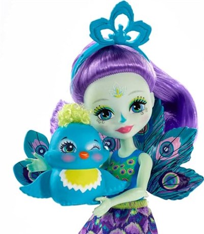 Mattel Enchantimals-Enchantimals Karakter Bebekler Tavuskuşu Patter Bebek Ve Flap Fxm74