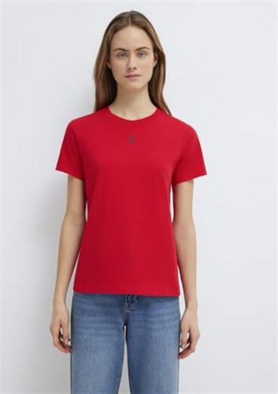Mavi Baskılı Kırmızı Tişört Slim Fit/Dar Kesim 1601185-82054