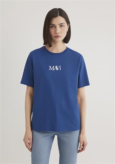 Mavi Logo Baskılı Lacivert Tişört Regular Fit/Normal Kesim 1611594-82625