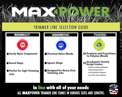 MaxPower 338814 0,095 inç Premium Bükülmüş Düzeltici Hattı, 200-Ayak Uzunluğu