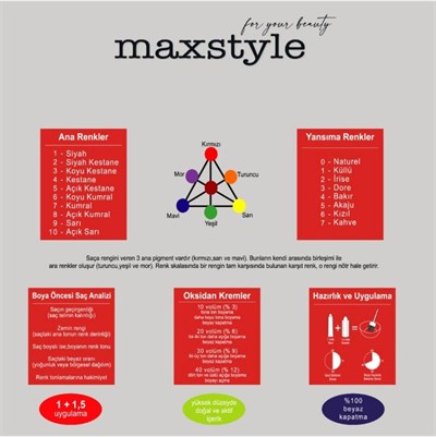 Maxstyle SPS600 Argan ve Keratin 2025/000 Naturel Açıcı 60 Ml 2 Adet Saç Boyası + 2 Adet 90 Ml Oksidan