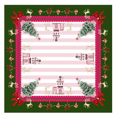 Maxxdeco 140x140 Cm Masa Örtüsü-pink- 12578