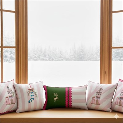 Maxxdeco 43x43 Cm Biyeli Kırlent Kılıfı-pink 12585