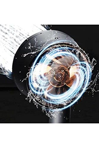 Mayaglory Turbo Fan 5 Fonksiyonlu Su Tasarruflu Dus Basligi Turbo El Dusu Siyah