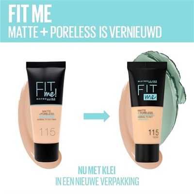Maybelline New York Fit Me Matte+Poreless Fondöten - 110 Porcelain (30 ml)