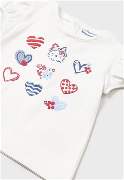 Mayoral kız bebek yazlık tişört bandana 2 li set 1007