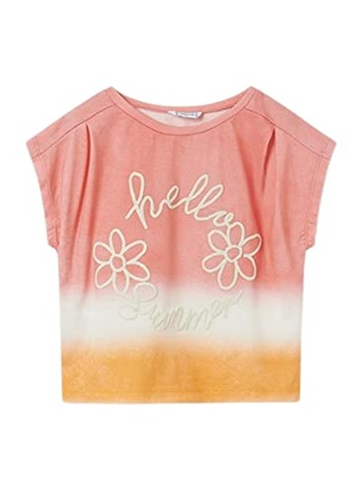 Mayoral Kız Çocuk T-Shirt, Kısa Kollu, Bisiklet Yaka, Pembe, 10 Yaş