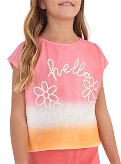 Mayoral Kız Çocuk T-Shirt, Kısa Kollu, Bisiklet Yaka, Pembe, 10 Yaş