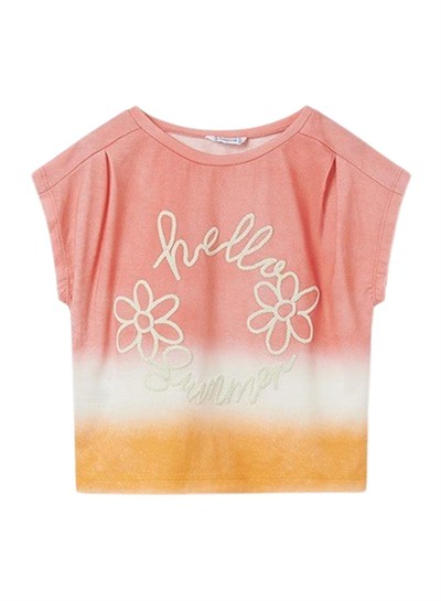 Mayoral Kız Çocuk T-Shirt, Kısa Kollu, Bisiklet Yaka, Pembe, 10 Yaş