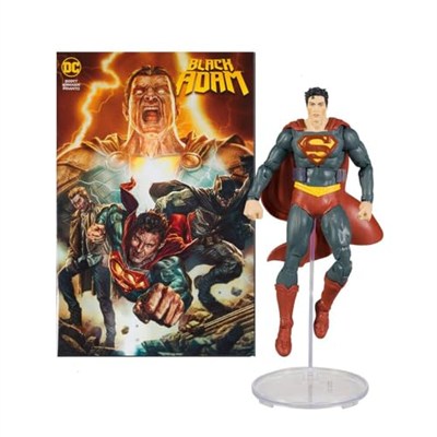 McFarlane Toys - Çizgi Roman ile DC Direct 7IN Figürü - Siyah ADAM WV1 - Süpermen