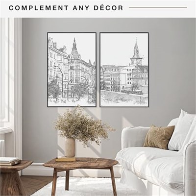 MCS 65548 orijinal Poster Frame, Black, 22.38 X 34 inç, Set of 2 _ P, plastik, Siyah, 22.38 x 34-Inch