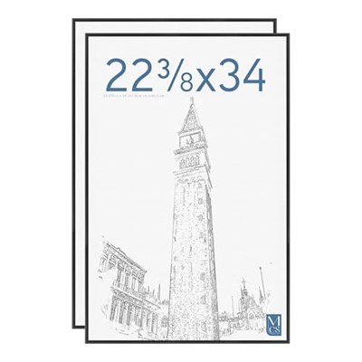 MCS 65548 orijinal Poster Frame, Black, 22.38 X 34 inç, Set of 2 _ P, plastik, Siyah, 22.38 x 34-Inch
