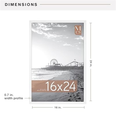MCS Galeri Vakfı Poster Çerçevesi, Beyaz, 40,6 x 60,96 cm - Seçenekler: 11 x 17 in, 12 x 18 in, 13 x 19 in, 13.5 x 40 in...