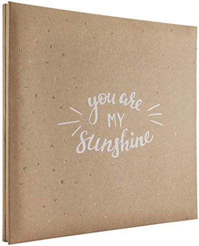 MCS Genişletilebilir 10 Sayfalık Karalama Defteri Albümü, 12 x 12 İnç Sayfa, 13,5 x 12,5 İnç, You Are My Sunshine