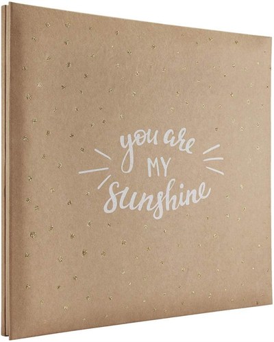 MCS Genişletilebilir 10 Sayfalık Karalama Defteri Albümü, 12 x 12 İnç Sayfa, 13,5 x 12,5 İnç, You Are My Sunshine