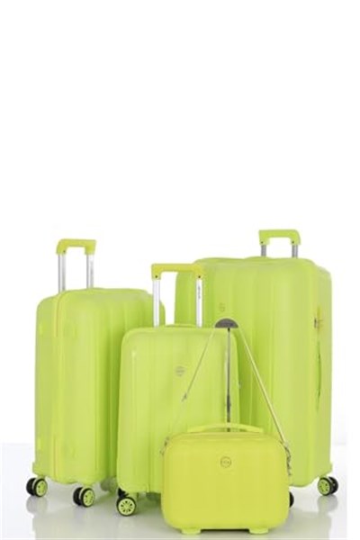 MÇS Polipropilen 4lü Valiz Seti Açık Sarı, V305, Açık Sarı, Üniseks Yetişkin
