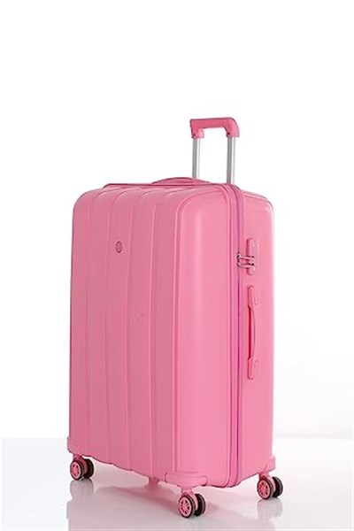 MÇS Polipropilen Büyük Boy Valiz V305 76 Cm Pembe
