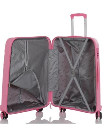 MÇS Polipropilen Valiz V376 55 Cm Pembe