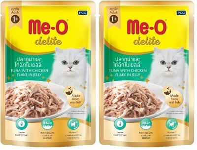 Me-O Delite Tavuk & Ton Balığı Jöle, 70 gr 2li paket