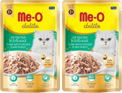 Me-O Delite Tavuk & Ton Balığı Jöle, 70 gr 2li paket