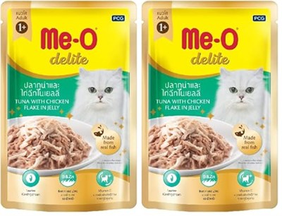 Me-O Delite Tavuk & Ton Balığı Jöle, 70 gr 2li paket