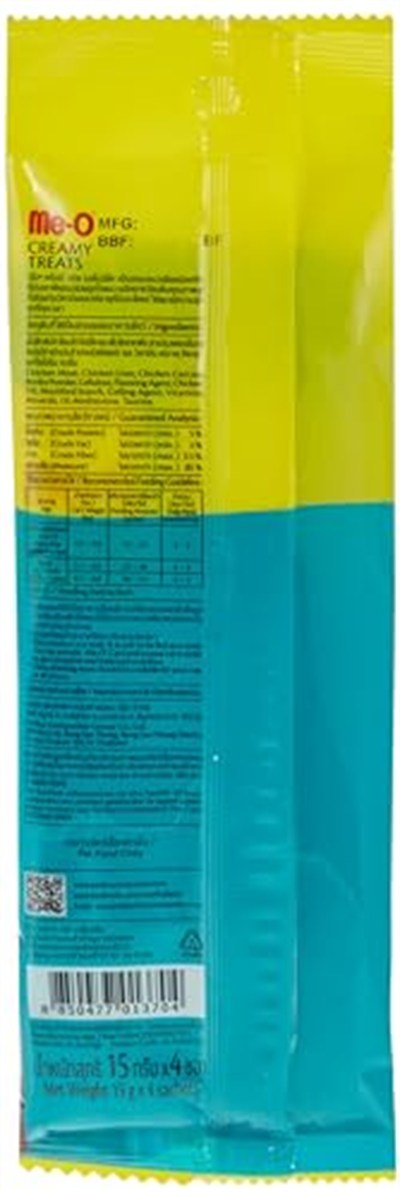 Me-O Kremalı Kurutulmuş Ton Balıklı Kedi Sıvı Ödül Maması 4x15 Gr