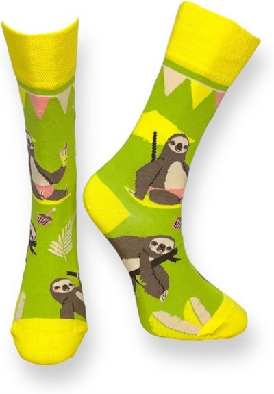 Me-vo Tekli Yeşil Renkli Bay/Bayan Unisex Esnek Nem Alabilen Pamuklu Koala Desenli Soket Çorap