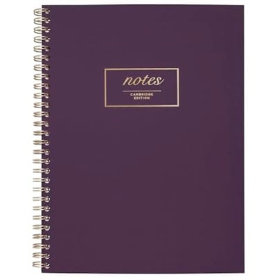 Mead Cambridge Toplantı Defteri/Günlük, Mor, 80 Çift Telli Çarşaf, 20 cm x 17 cm (49556)