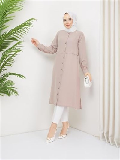Medine Ipeği Tunik- Pudra