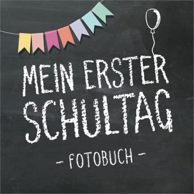 Mein erster Schultag 2023, Fotobuch zum Schulanfang für Mädchen und Jungen: Erinnerungsalbum & Gästebuch als Geschenk für die Schultüte zum ersten Schultag